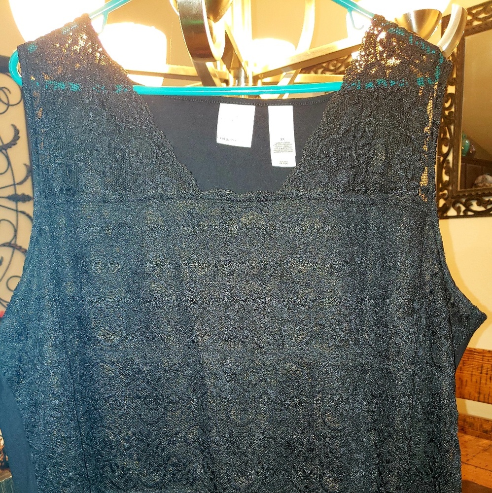 Emma James Lace front Tank Woman 3xl